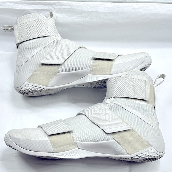 😃SOLD😃 NIKE Men’s High Top Off White Sneakers w. Velcro Closure Sz 12 - Picture 4 of 10